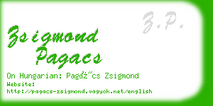 zsigmond pagacs business card